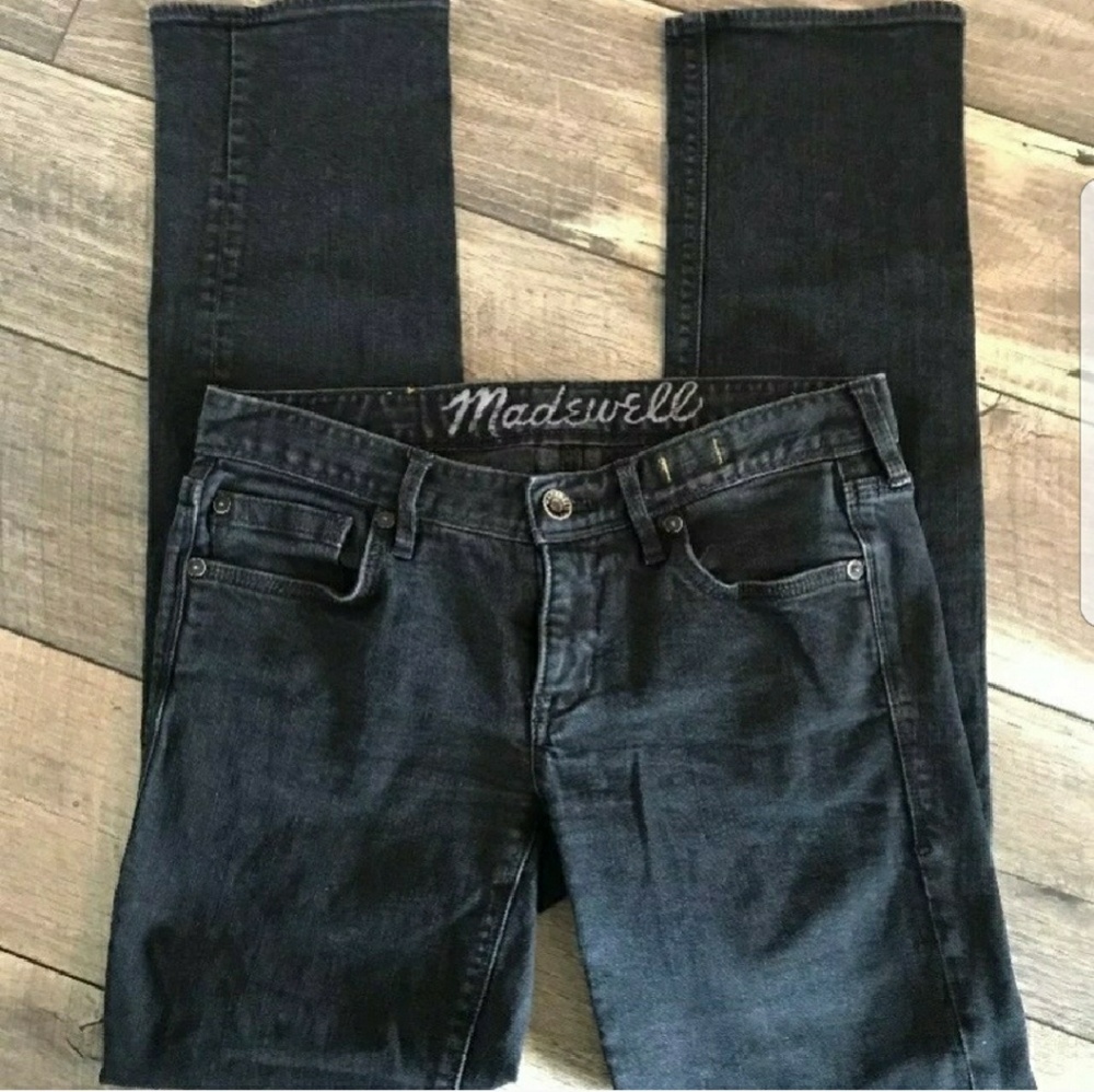 Madewell Rail Straight Black Jean 27×32 Denim